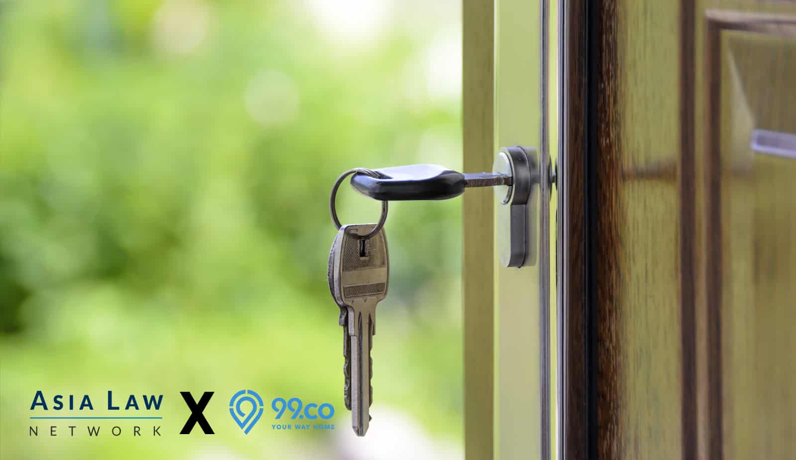 a bunch of key inserted in a door's keyhole (Security Deposits and Foreigners)