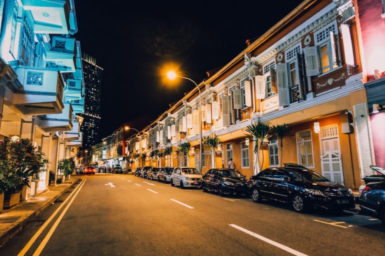 Night view of Singapore shophouses (The_importance_of_Will_drafting_and_the_Intestate_Succession Act_Asia_Law_Network)